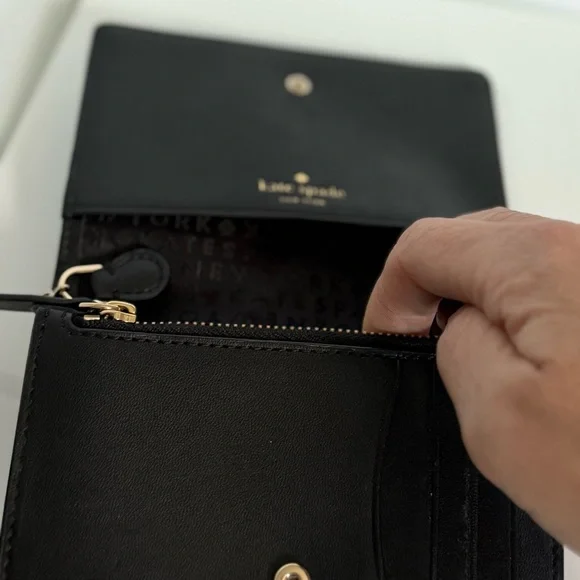 Kate Spade Small Bifold Black Keychain Wallet - Picture 5 of 12